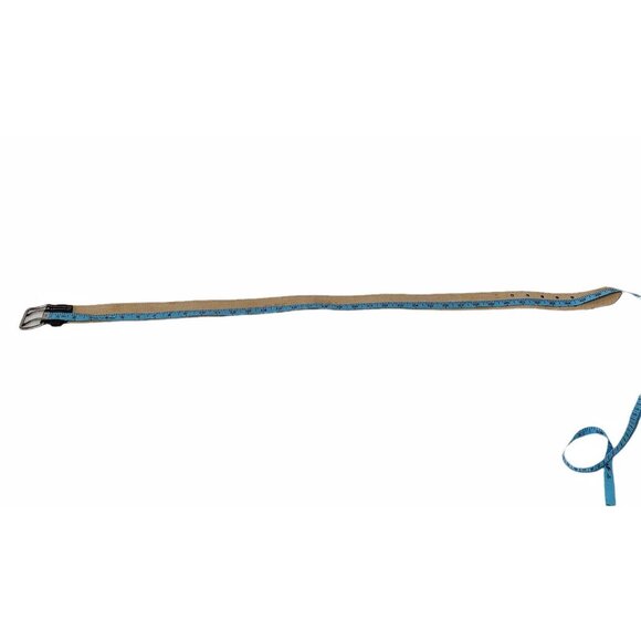 Columbia Small Black Leather Belt Contrast Wave Stitching #CB10019 - Picture 7 of 8